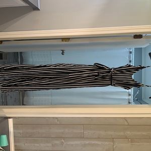 Black and white striped jumpsuit